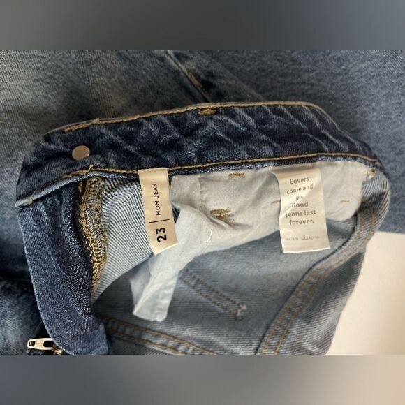 PACSUN NWOT blue wash straight leg mom jean - Picture 5 of 7